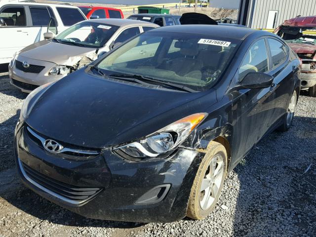 KMHDH4AE1BU095834 - 2011 HYUNDAI ELANTRA GL BLACK photo 2