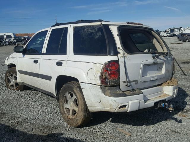 1GNDS13S552208988 - 2005 CHEVROLET TRAILBLAZE WHITE photo 3