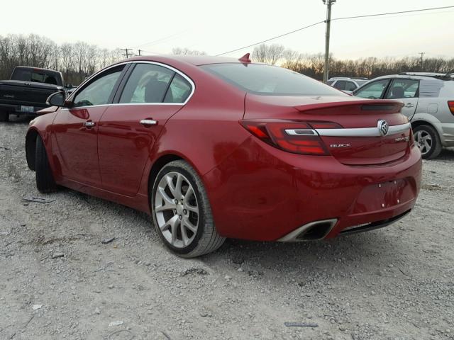 2G4GU5GX5E9224344 - 2014 BUICK REGAL GS RED photo 3