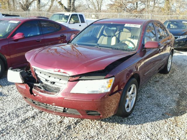 5NPET46CX9H476830 - 2009 HYUNDAI SONATA GLS BURGUNDY photo 2