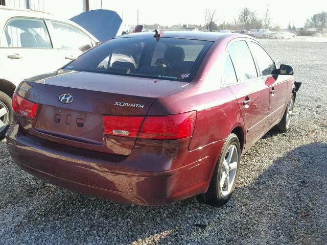 5NPET46CX9H476830 - 2009 HYUNDAI SONATA GLS BURGUNDY photo 4