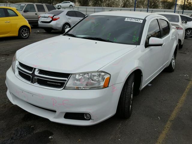 1B3BD1FG1BN584746 - 2011 DODGE AVENGER MA WHITE photo 2