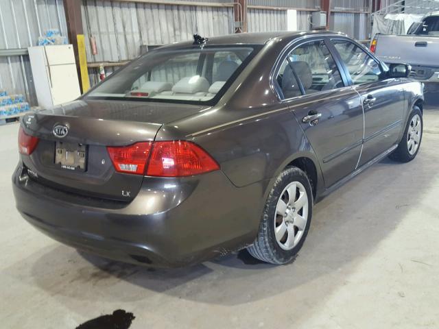 KNAGE228195323663 - 2009 KIA OPTIMA LX BROWN photo 4