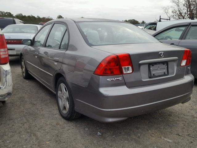 2HGES26774H507741 - 2004 HONDA CIVIC EX GRAY photo 3