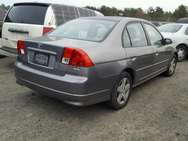 2HGES26774H507741 - 2004 HONDA CIVIC EX GRAY photo 4