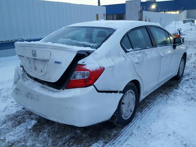 2HGFB2F68CH550317 - 2012 HONDA CIVIC HF WHITE photo 4