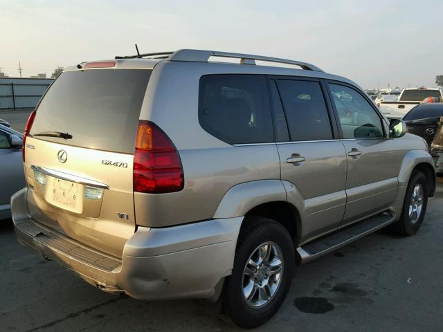 JTJBT20XX30008343 - 2003 LEXUS GX 470 GOLD photo 4