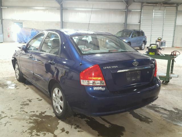 KNAFE221795605921 - 2009 KIA SPECTRA EX BLUE photo 3