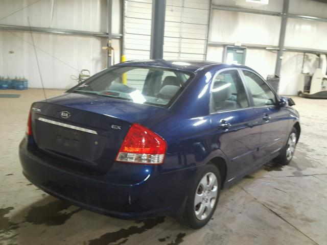 KNAFE221795605921 - 2009 KIA SPECTRA EX BLUE photo 4