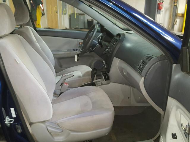 KNAFE221795605921 - 2009 KIA SPECTRA EX BLUE photo 5