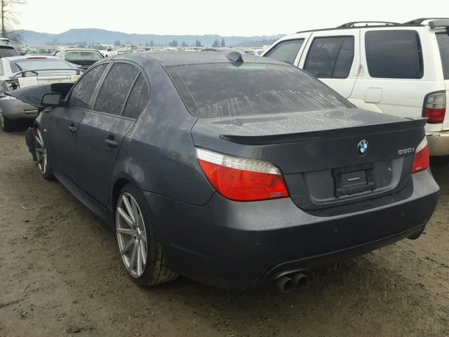 WBANW53598CT54731 - 2008 BMW 550 I GRAY photo 3