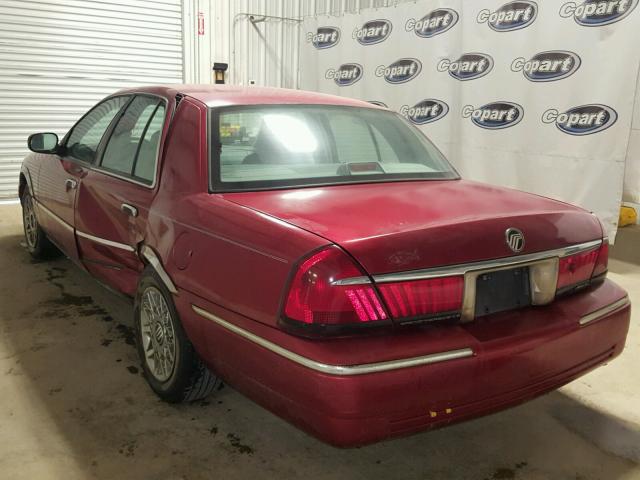 2MEFM75W6WX628304 - 1998 MERCURY GRAND MARQ BURGUNDY photo 3