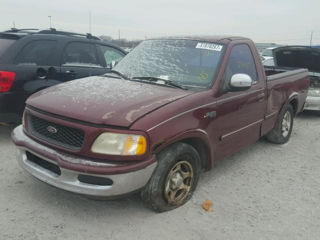 1FTDF17W2VLB88493 - 1997 FORD F150 BURGUNDY photo 2