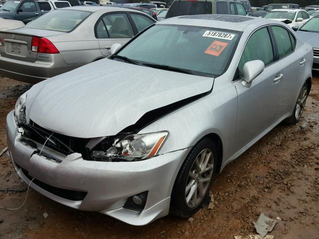 JTHBF5C21D5189945 - 2013 LEXUS IS 250 SILVER photo 2