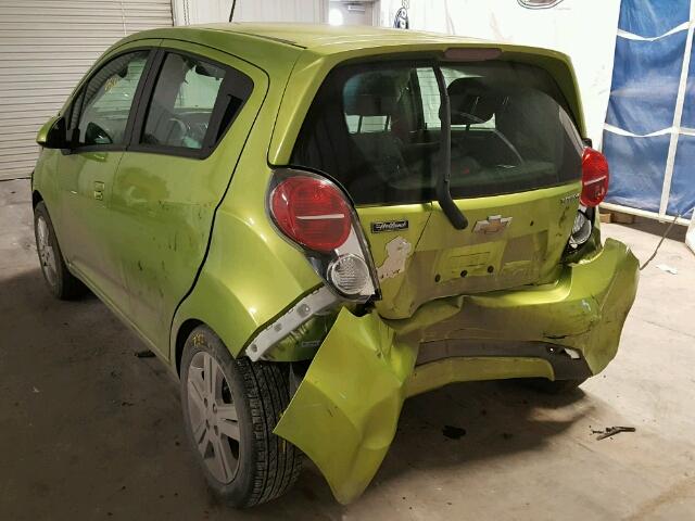 KL8CD6S90EC406486 - 2014 CHEVROLET SPARK 1LT Зеленый фото 3