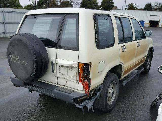 JACDH58V4P7917501 - 1993 ISUZU TROOPER S WHITE photo 4