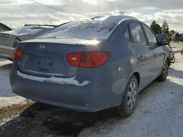 KMHDU46D67U241776 - 2007 HYUNDAI ELANTRA GL BLUE photo 4