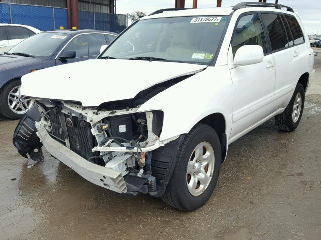 JTEHD21A840029371 - 2004 TOYOTA HIGHLANDER WHITE photo 2