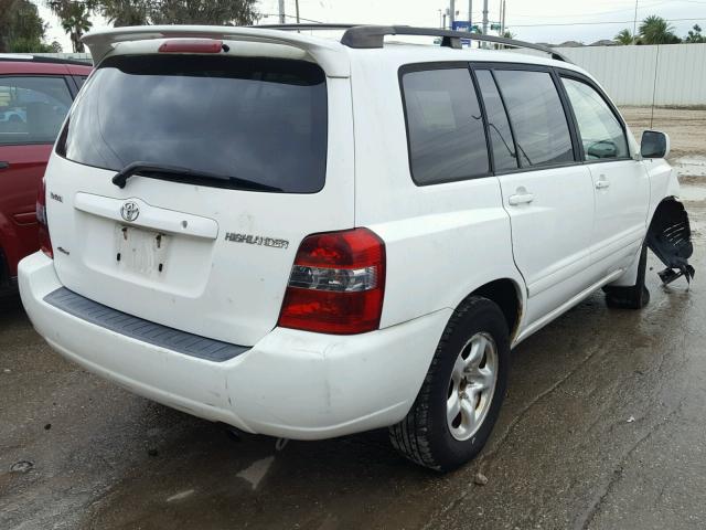 JTEHD21A840029371 - 2004 TOYOTA HIGHLANDER WHITE photo 4