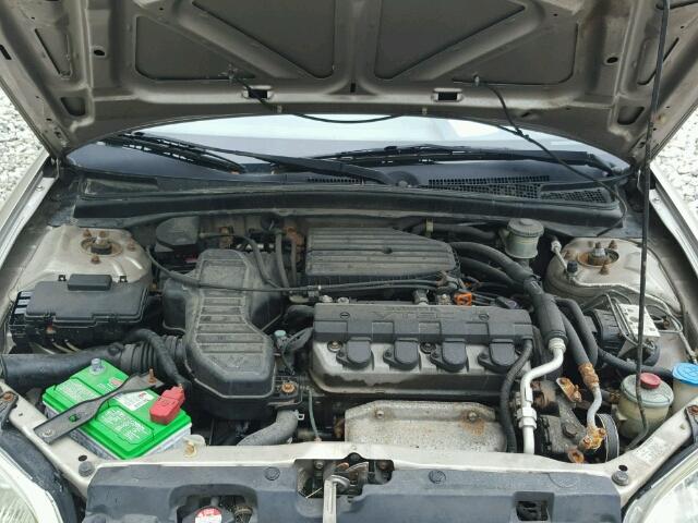 1HGES26721L051713 - 2001 HONDA CIVIC EX 金色 照片 7