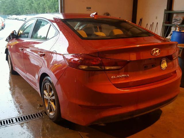 5NPD84LFXHH067219 - 2017 HYUNDAI ELANTRA SE RED photo 3