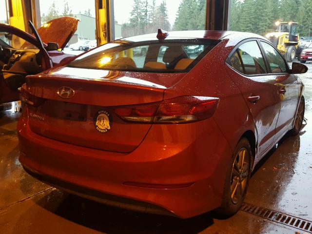 5NPD84LFXHH067219 - 2017 HYUNDAI ELANTRA SE RED photo 4