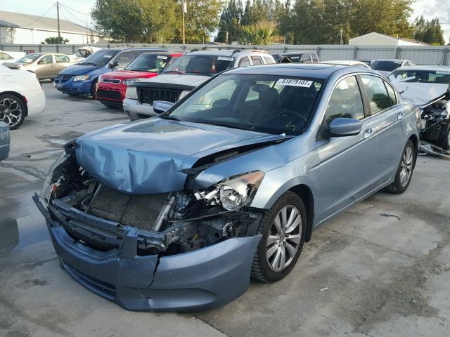 1HGCP2F82BA075380 - 2011 HONDA ACCORD EXL BLUE photo 2