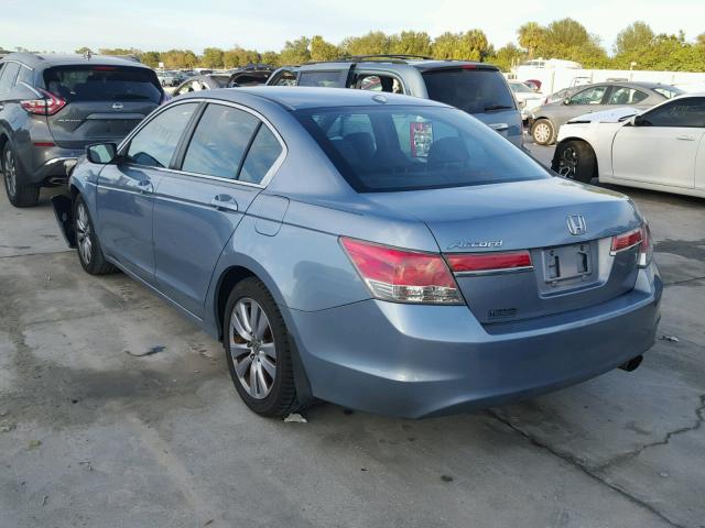 1HGCP2F82BA075380 - 2011 HONDA ACCORD EXL BLUE photo 3