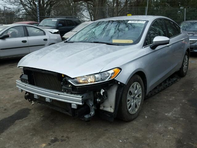 3FA6P0G78DR118155 - 2013 FORD FUSION S SILVER photo 2