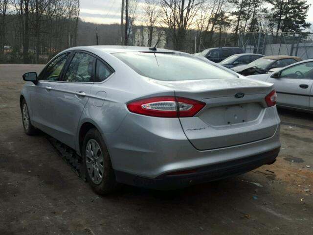 3FA6P0G78DR118155 - 2013 FORD FUSION S SILVER photo 3