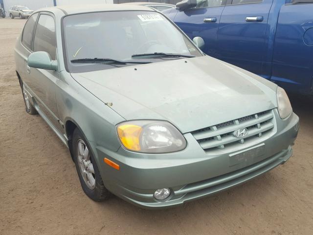 KMHCG35C83U253461 - 2003 HYUNDAI ACCENT GL GREEN photo 1