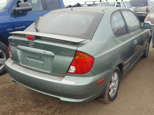 KMHCG35C83U253461 - 2003 HYUNDAI ACCENT GL GREEN photo 4