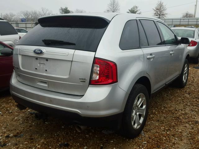 2FMDK4JCXCBA45795 - 2012 FORD EDGE SEL SILVER photo 4