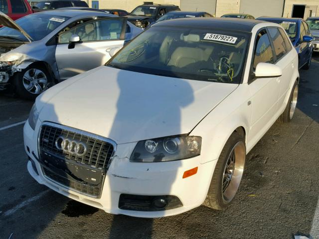 WAUHF78PX7A063202 - 2007 AUDI A3 2 WHITE photo 2