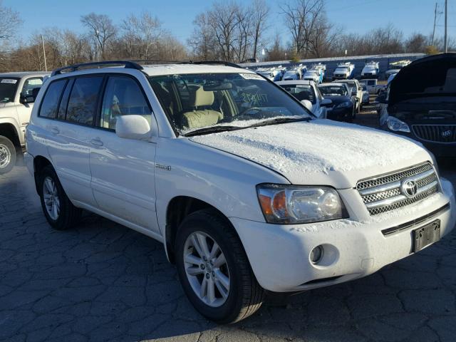 JTEEW21A870041179 - 2007 TOYOTA HIGHLANDER WHITE photo 1