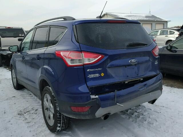 1FMCU9GX5EUA18918 - 2014 FORD ESCAPE SE BLUE photo 3