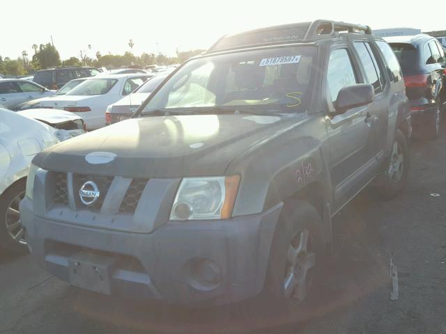 5N1AN08U25C636773 - 2005 NISSAN XTERRA OFF GREEN photo 2