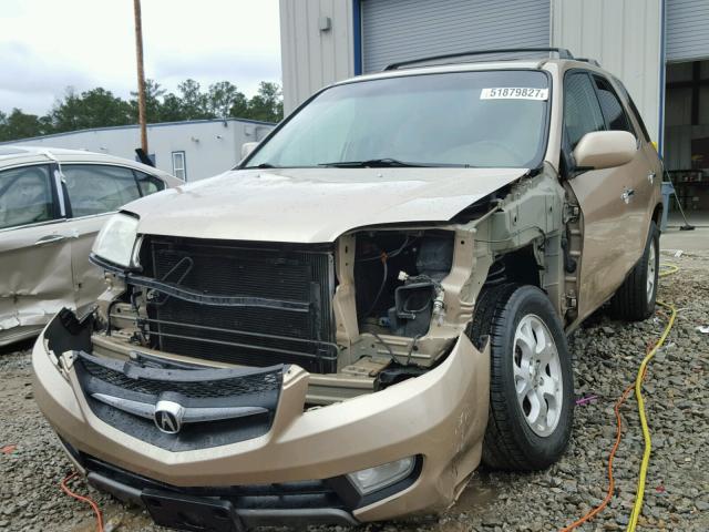 2HNYD18851H540264 - 2001 ACURA MDX TOURIN GOLD photo 2