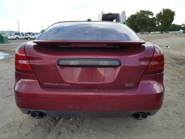 2G2WR524751141760 - 2005 PONTIAC GRAND PRIX ბურგუნდია ფოტო 9
