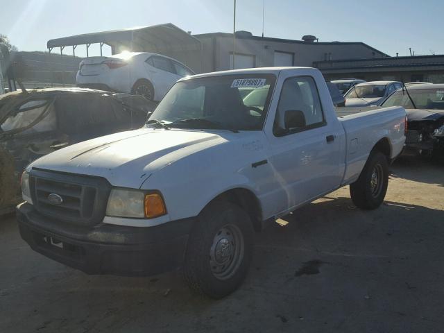 1FTYR10D35PA25345 - 2005 FORD RANGER WHITE photo 2