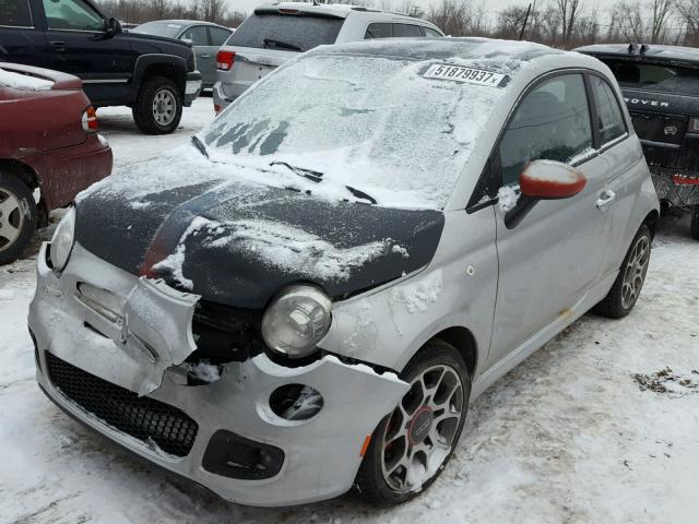 3C3CFFBRXDT515286 - 2013 FIAT 500 SPORT SILVER photo 2