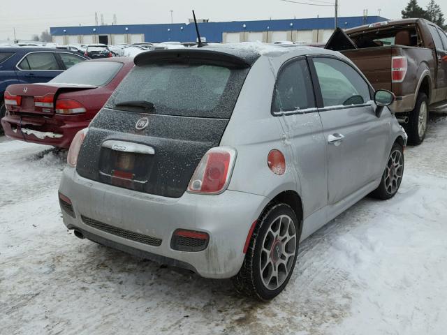 3C3CFFBRXDT515286 - 2013 FIAT 500 SPORT SILVER photo 4