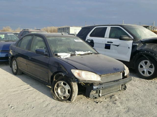 JHMES96695S002128 - 2005 HONDA CIVIC HYBR BLUE photo 1