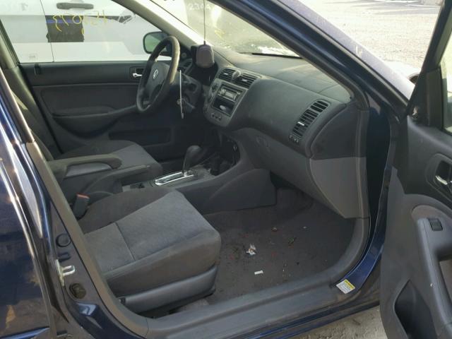 JHMES96695S002128 - 2005 HONDA CIVIC HYBR BLUE photo 5