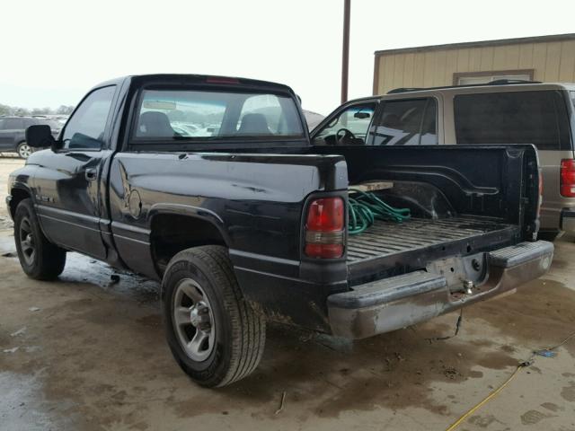 1B7HC16X3VS276771 - 1997 DODGE RAM 1500 BLACK photo 3