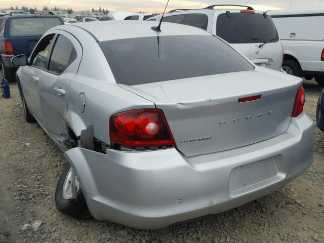 1B3BD1FB6BN537054 - 2011 DODGE AVENGER MA SILVER photo 3
