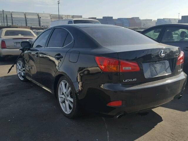 JTHBK262X65014957 - 2006 LEXUS IS 250 BLACK photo 3