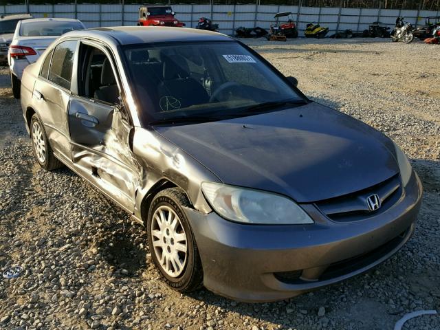 2HGES15505H532959 - 2005 HONDA CIVIC LX GRAY photo 1