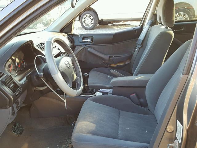 2HGES15505H532959 - 2005 HONDA CIVIC LX GRAY photo 5