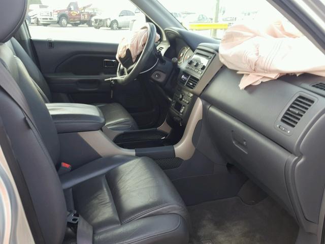 5FNYF28597B026251 - 2007 HONDA PILOT EXL SILVER photo 5